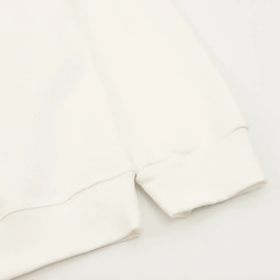 🅿️500 CHANEL 25FW embroidered small label round neck sweatshirt, 480g high-grade combed cotton fabric, counter collar label, purchasing grade white thick plate hang tag, original hanging grain, three-dimensional foam printing on the front and back, strong layering, same style for men and women, couple style, oversize version, loose size: S-XL