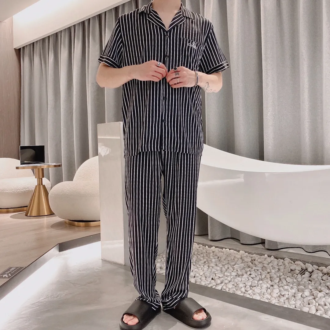 🅿️360 Chanel home wear, high-end Korean silk fabric, skin-friendly, soft and comfortable Size: M～XXXL