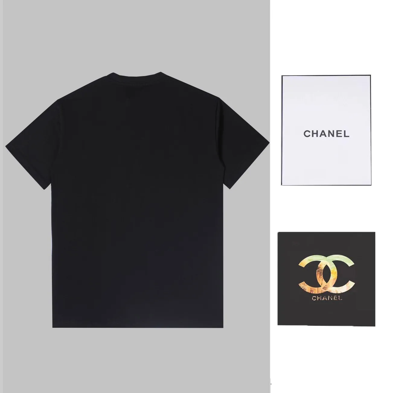 🅿️180 CHANEL Chanel 2024ssLg embroidered short sleeves. High-end Lg embroidery on the front. Presenting a neat and general appearance. The fabric is custom dyed. Comfortable and soft. Full of practicality and high-end feel. Same style for men and women. It is also a practical item that is necessary for daily use. Color Black White Size: S M L XL (Style No. E502)