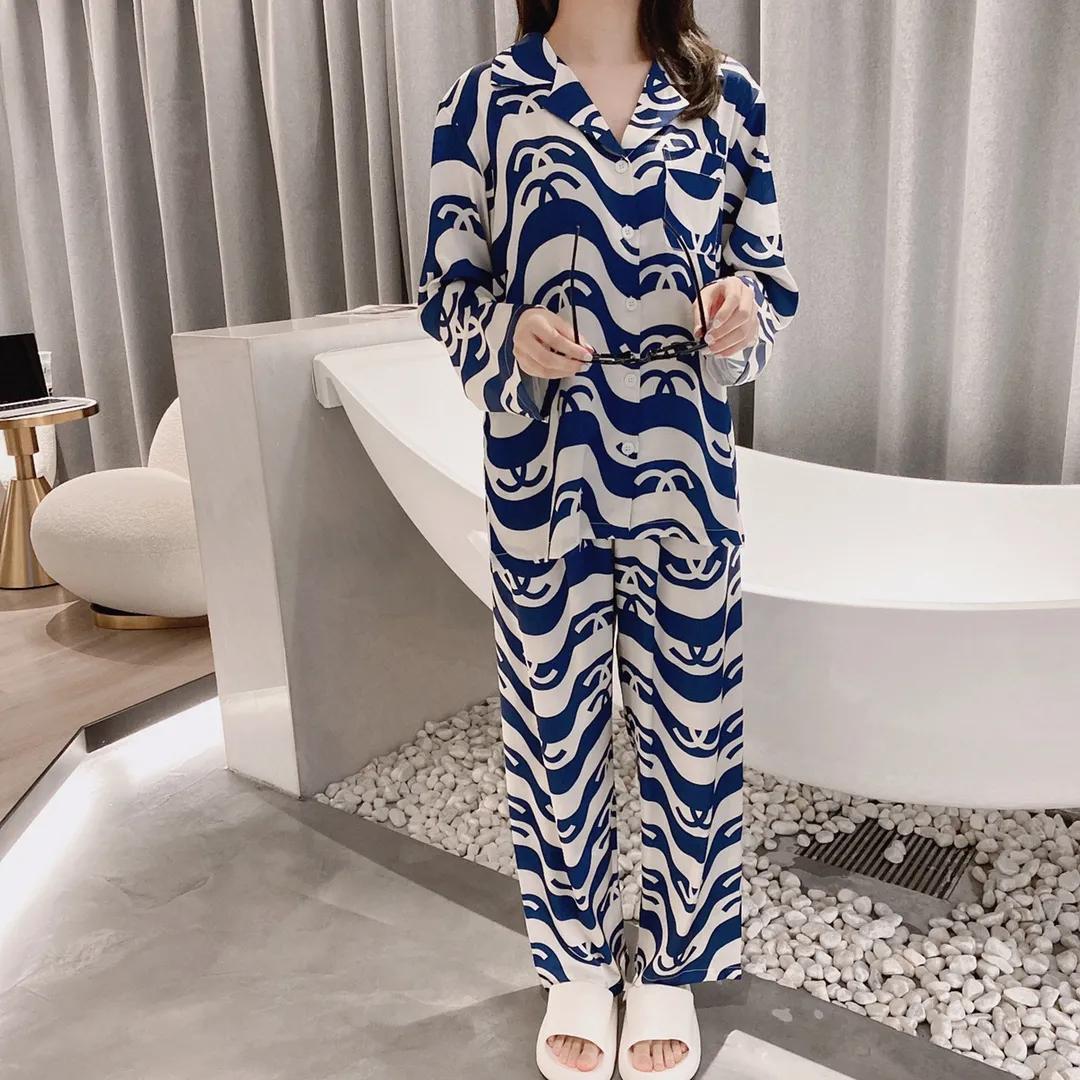 🅿️360 2023 CHANEL home wear, high-definition Korean silk fabric, skin-friendly, soft and comfortable Size: S～L