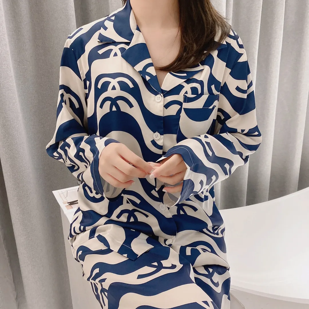 🅿️360 2023 CHANEL home wear, high-definition Korean silk fabric, skin-friendly, soft and comfortable Size: S～L