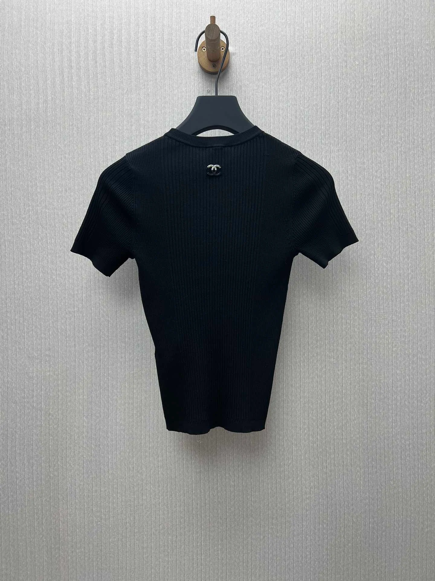 🅿️450 Chanel 25ss new autumn and winter preview series pattern cotton vertical stripe pullover T-shirt women's size: S.M.L.