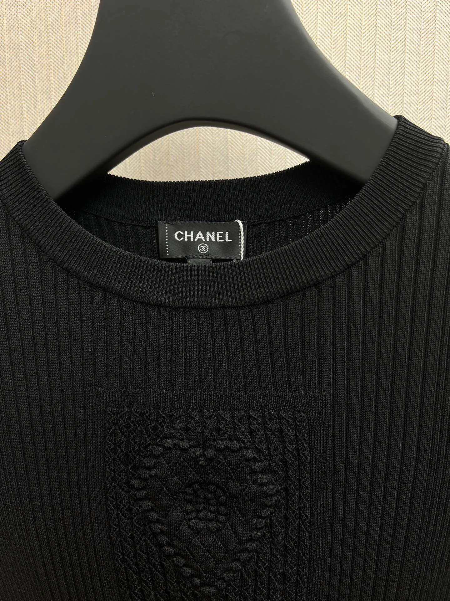🅿️450 Chanel 25ss new autumn and winter preview series pattern cotton vertical stripe pullover T-shirt women's size: S.M.L.