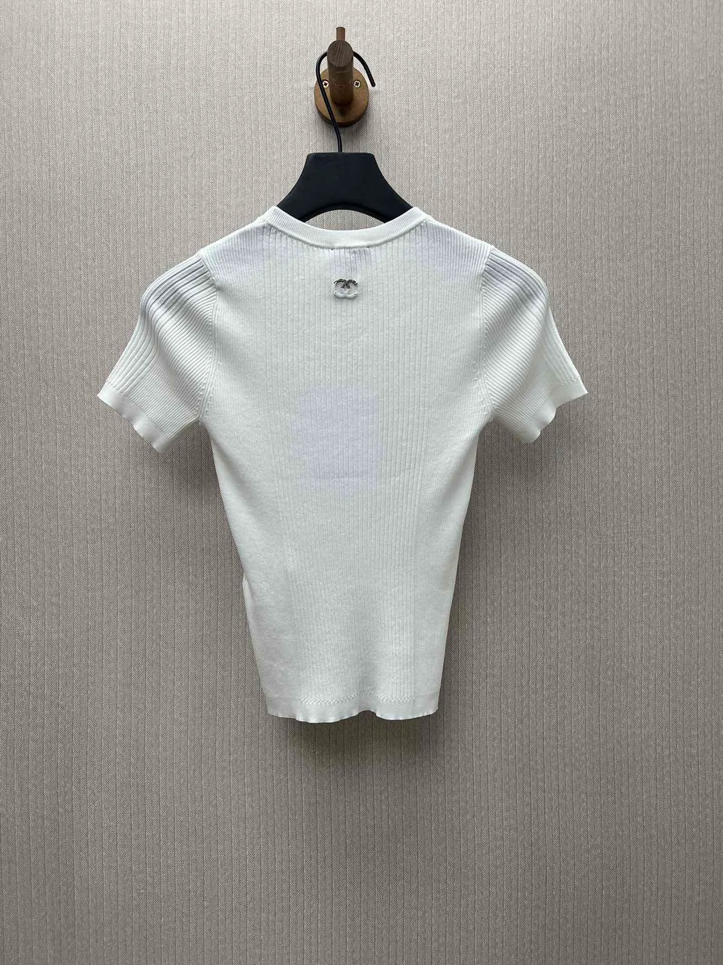 🅿️450 Chanel 25ss new autumn and winter preview series patterned cotton vertical striped pullover T-shirt women's size: S.M.L.