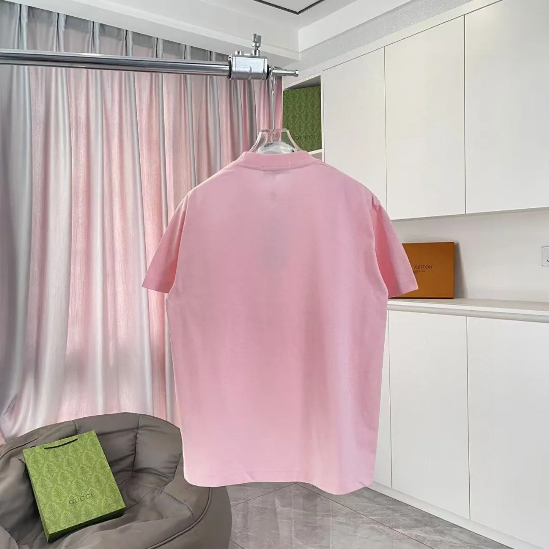 🅿️170 Chanel CHANEL2025 summer new style Double C letter logo printing short-sleeved T-shirt Customized fabric 300g Same style for men and women Size: S M L XL XXL Five codes Color: black white pink purple