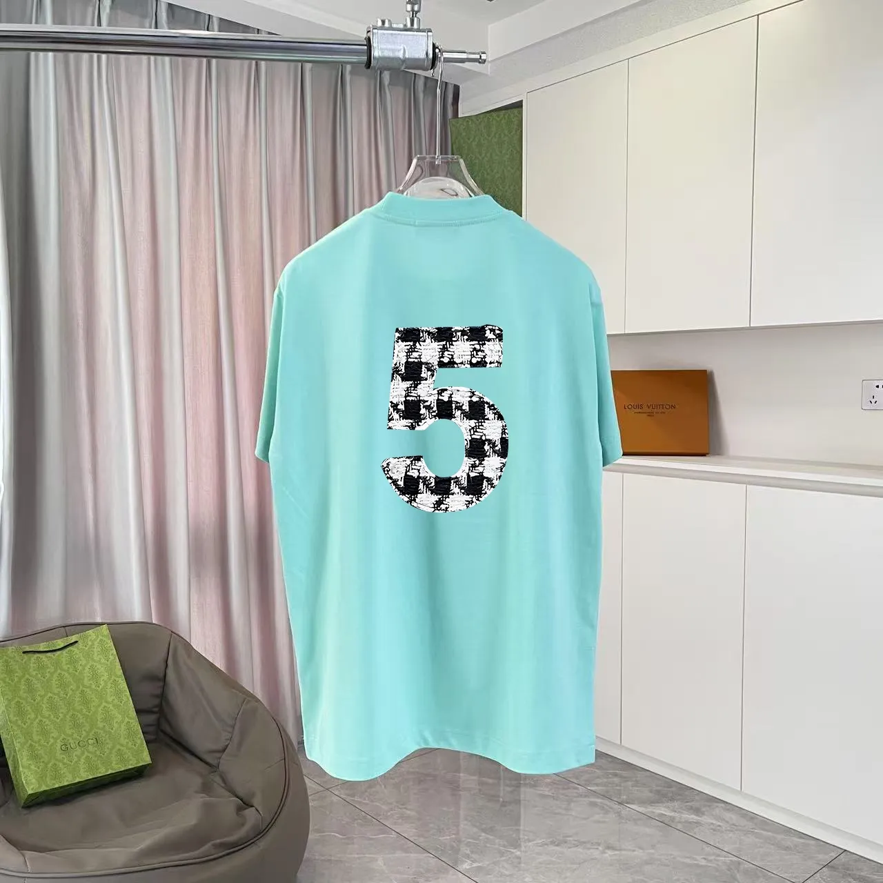 🅿️170 Chanel CHANEL2025 summer new style Double C letter logo printing short-sleeved T-shirt Customized fabric 300g Same style for men and women Size: S M L XL XXL Five codes Color: black white lake green purple