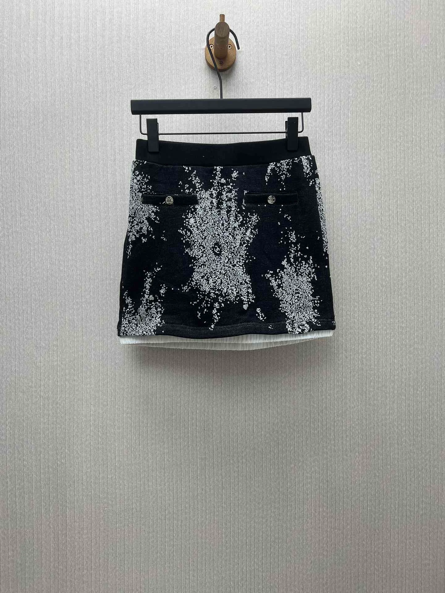 🅿️400 Chanel 25ss new autumn and winter preview series solid color cotton skirt casual short skirt women's size: S.M.L.