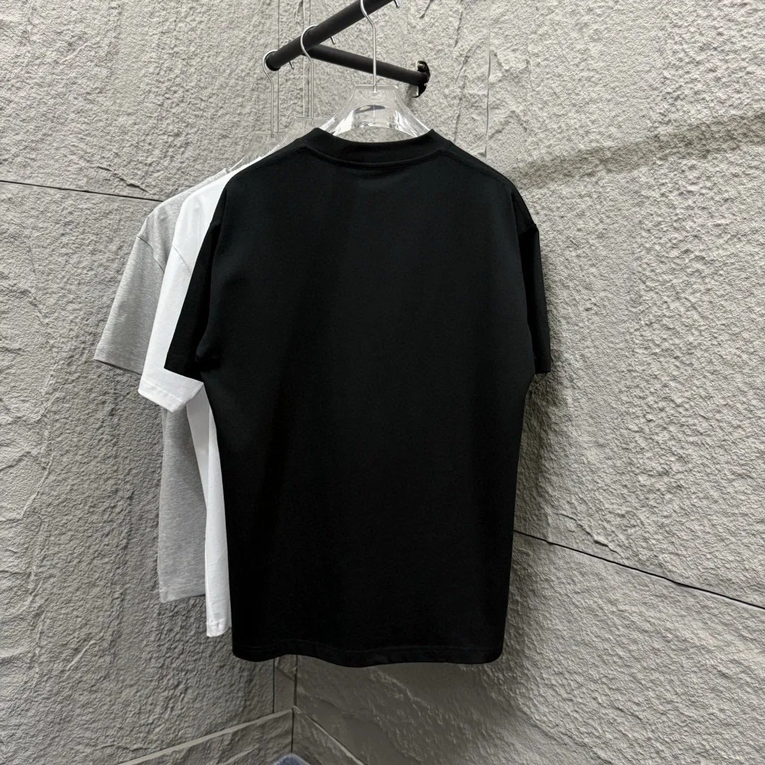 🅿️180 Chane*Chanel*2025 spring and summer new style Classic letter totem cross embroidery Customized double yarn plain cotton fabric Short-sleeved T-shirt Unisex Size: S (90-130 pounds) M (120-150 pounds) L (140-165 pounds) XL (160-180 pounds) XXL (180-210 pounds) Color: black white