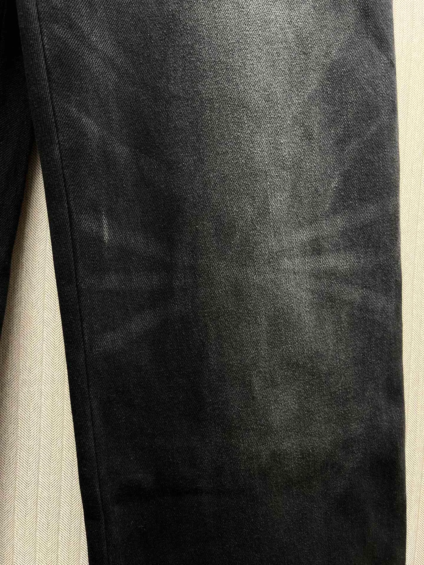 🅿️500 Chanel 25ss new autumn and winter series jeans printed washed denim black high version code number: S.M.L.