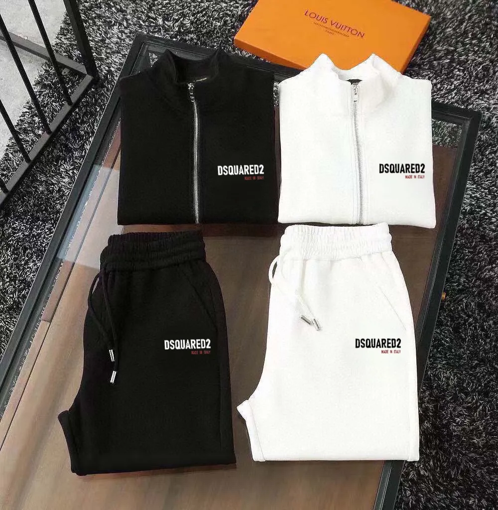 P400 💰 [DSQ2 Second Power] (Fat Man Gospel) hot-selling suit is coming. Focus on the original version of the official website. 2025 new hot-selling cardigan sweater suit. The original order is the best. 🇭🇰The meticulous work of top designers. Just for a fitting and perfect upper body effect. 100% natural high-quality Roman cotton, close-fitting comfort, noble and elegant! Original hardware embodies elegance and nobility! Counter size: M-5XL (maximum wear up to 220 pounds)