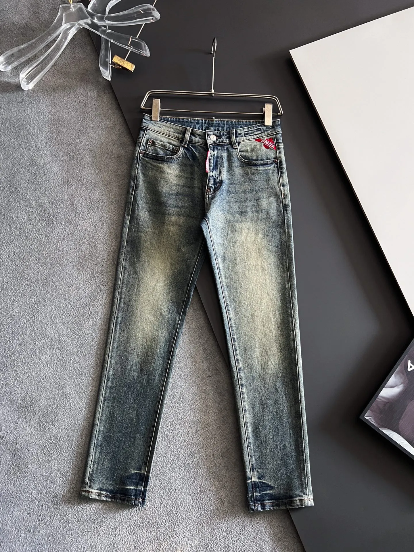 P230 D2*, 2818 heavy-duty washed casual jeans, imported original washed stretch fabric, comfortable and elastic, unique design, super correct fit, comfortable and breathable, extremely high grade, counter quality, handsome upper body, size: 29-40