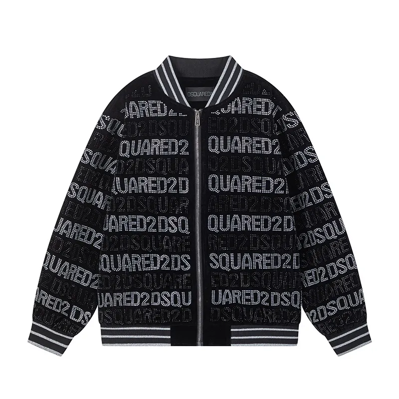 🅿️560 225FW new autumn and winter Korean velvet baseball collar hot diamond jacket, men's classic sports and leisure cardigan jacket! Trading company channels are rare, and they are sold simultaneously. They use imported materials supplied by customers. The texture is tough, straight and stylish. Classic brand letters + classic elements are embellished. The contrasting color effect makes the whole thing more fashionable and colorful, and it also takes into account extremely high brand recognition! L-XX L