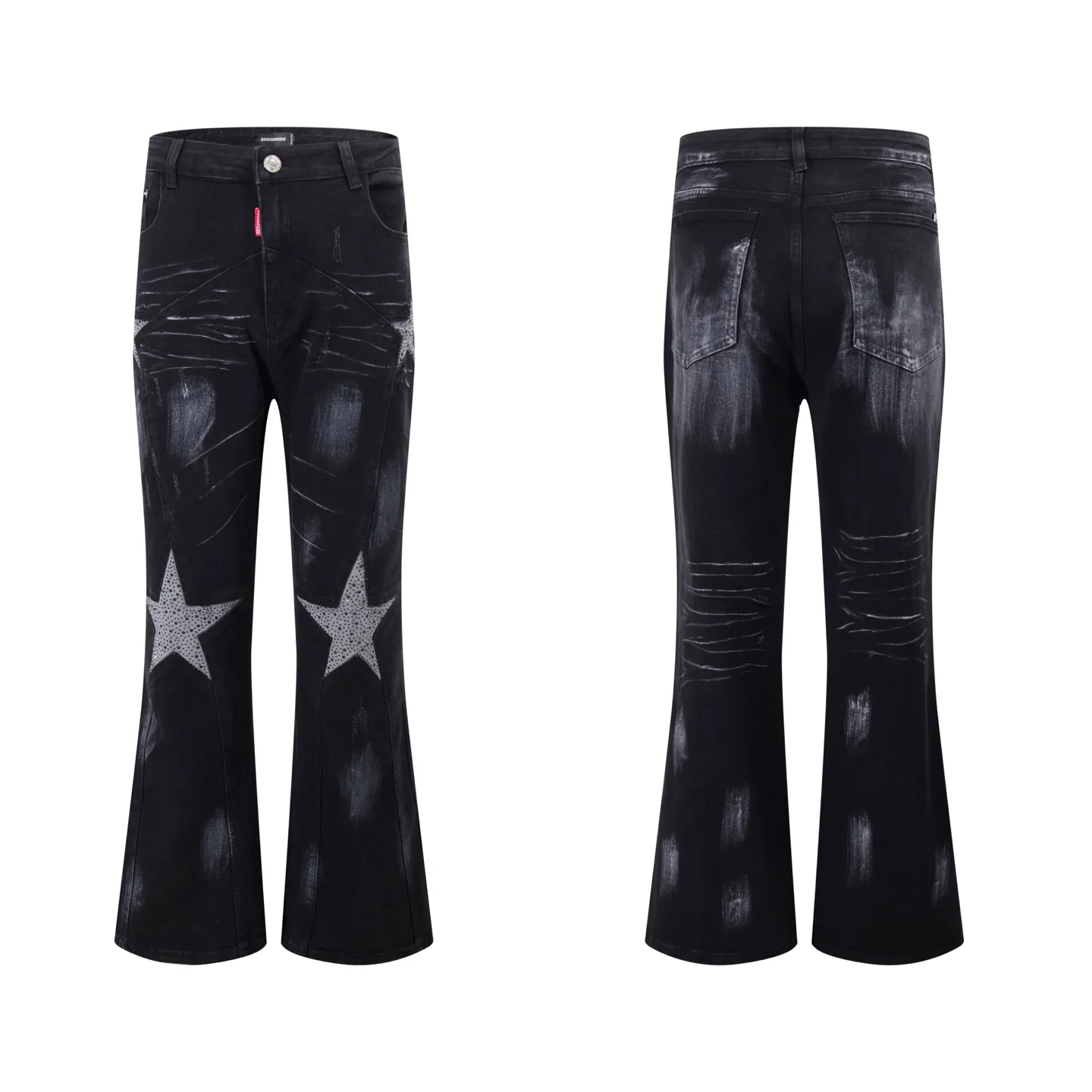 P290 Style number: H85 DSQUARED2 & DSQ2 ss25 Nicholas Tse micro-flared black jeans. Styles with different washes and textures. Very friendly to people with thin legs. The micro-flared version is very flattering to the leg shape. Moderate length that never goes out of style, easy to match with casual, basic styling for various styles, a must-have in the wardrobe! The fabric is stiff but also makes the upper body soft without losing texture. The washing process is even more perfect. It is a must-have item for everyone! ! ! Washed wheat, hang tag, pants label, three labels complete Color: black Size: 28-30-32-34-36