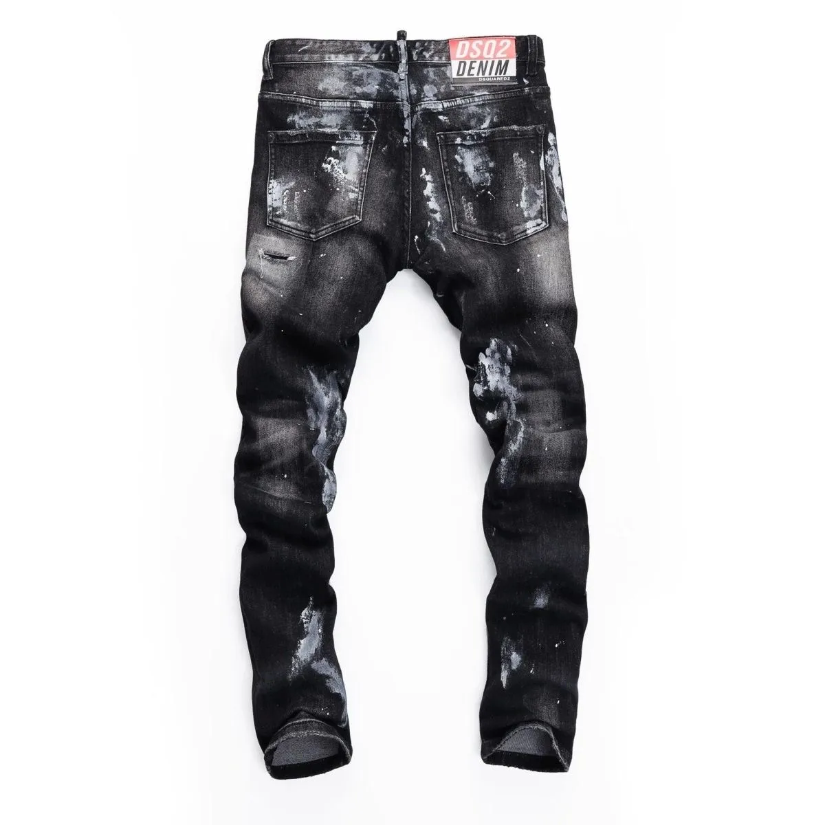 P196 model number Cc844 D2 new splash ink men's hole-in-the-wall trendy jeans with elastic personalized patches and slim-fitting beggar's pants with small feet. Top-quality materials, super-soft high-cotton washed denim fabric. The washing cost of each piece is up to three times that of conventional technology. The touch is extremely delicate and the texture is very good. The whole body is simple and elegant. The back pocket of the pants adopts high-end direct-injection technology. Extremely exquisite. Full marks for details. Color: Picture color Code number: m-2xl