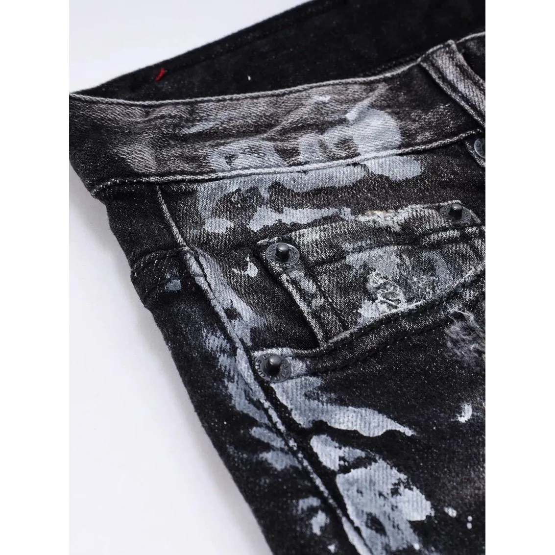 P196 model number Cc844 D2 new splash ink men's hole-in-the-wall trendy jeans with elastic personalized patches and slim-fitting beggar's pants with small feet. Top-quality materials, super-soft high-cotton washed denim fabric. The washing cost of each piece is up to three times that of conventional technology. The touch is extremely delicate and the texture is very good. The whole body is simple and elegant. The back pocket of the pants adopts high-end direct-injection technology. Extremely exquisite. Full marks for details. Color: Picture color Code number: m-2xl
