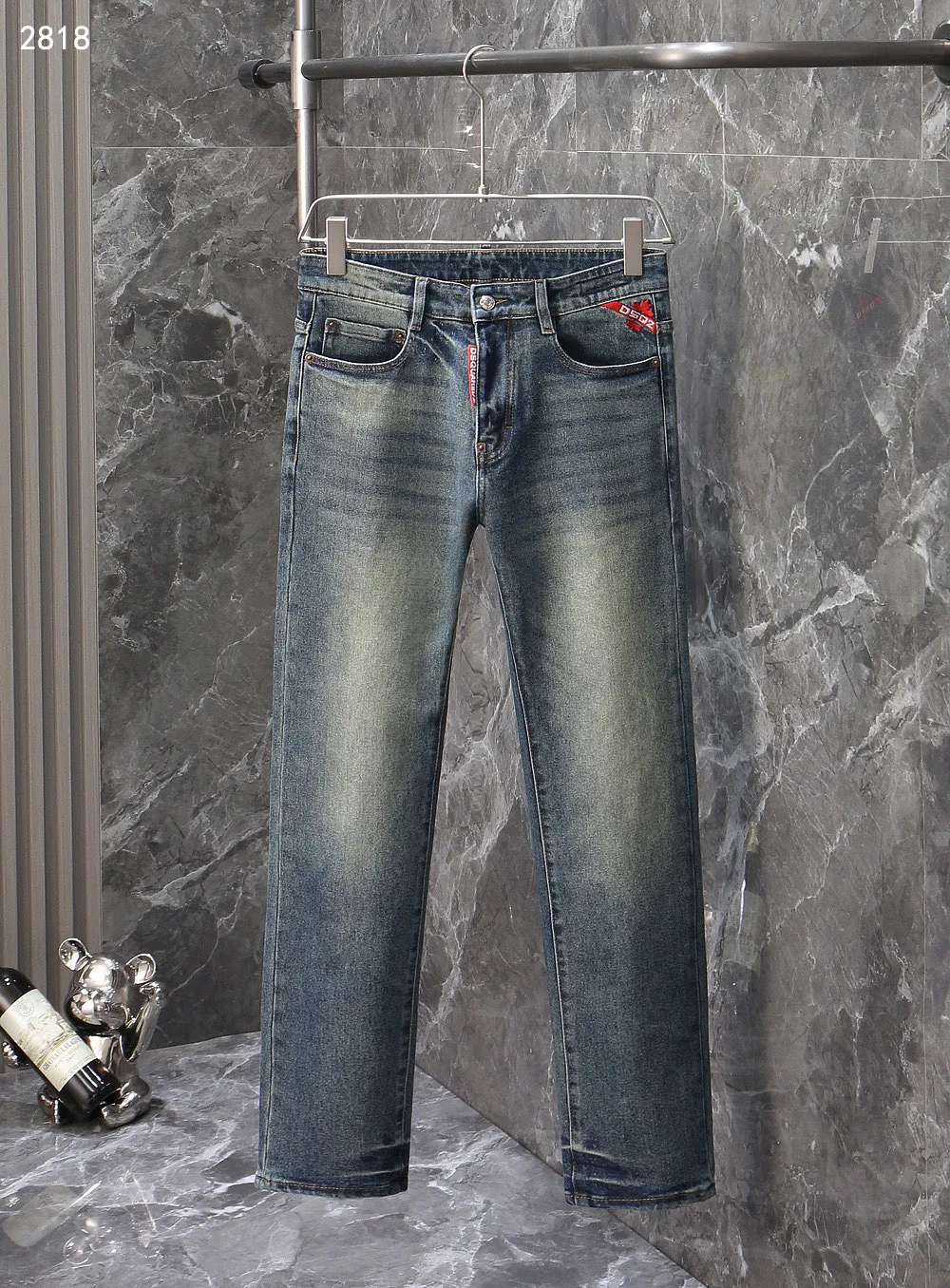 P230 2025 autumn and winter new jeans, straight slim version D2818#