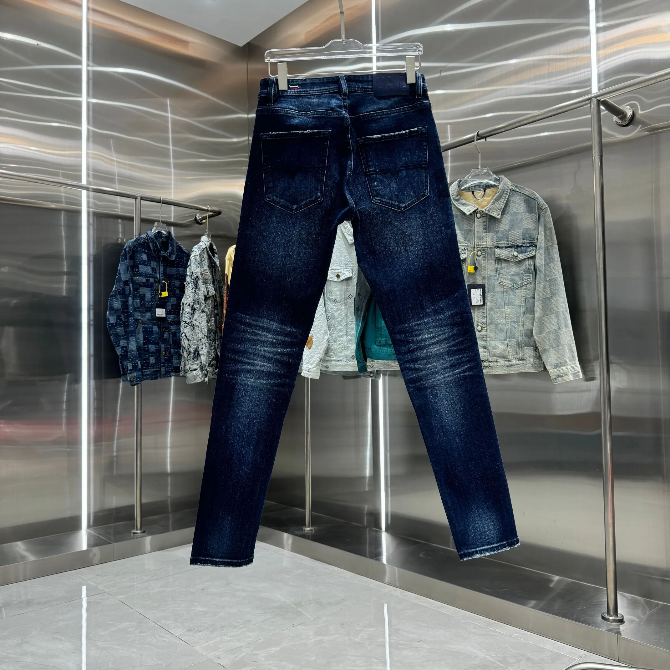 P300 DSQUARED2 Heavy-duty washed craft street fashion slim fit stretch jeans Color Blue Size 30 32 34 36 38 40