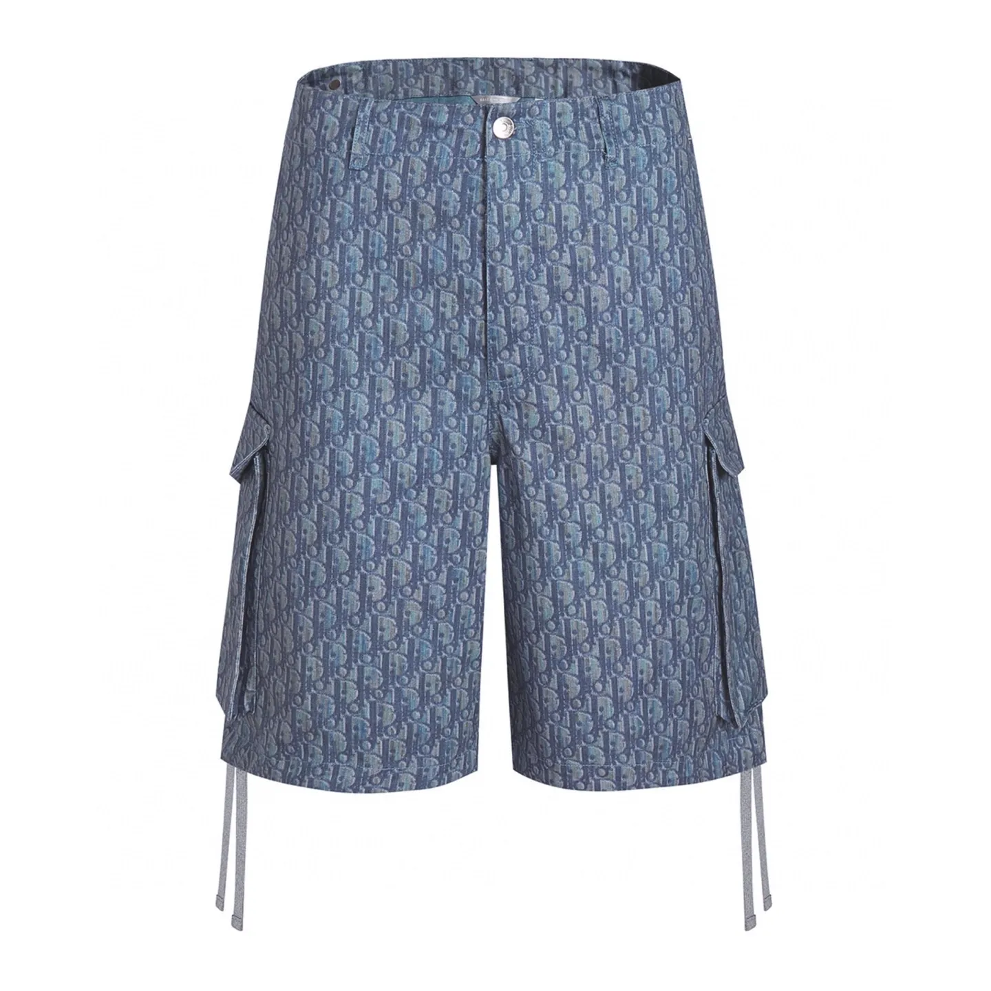 🅿️530 [Exclusive supply] CD full-print cotton double-pocket cargo shorts. Original purchase and development for 17500. The fabric is made of customized twill cotton 10*10 cotton (different from market fabrics), cloth printing, positioning cutting bed, customized leather label, customized I-buckle, customized rope, customized trademark Size: 46.48.50.52