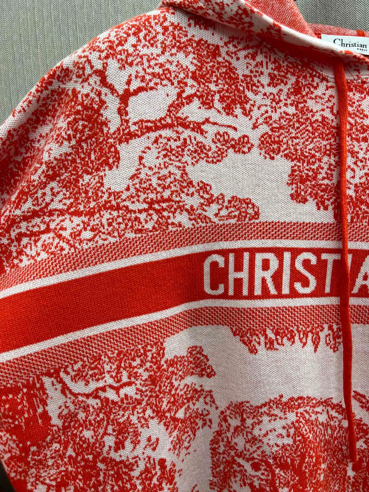 🅿️680 complete set of Dior 25ss new letter logo Rui jungle jacquard loose hooded long-sleeved pullover knitted sweatshirt! Size: S.M.L.