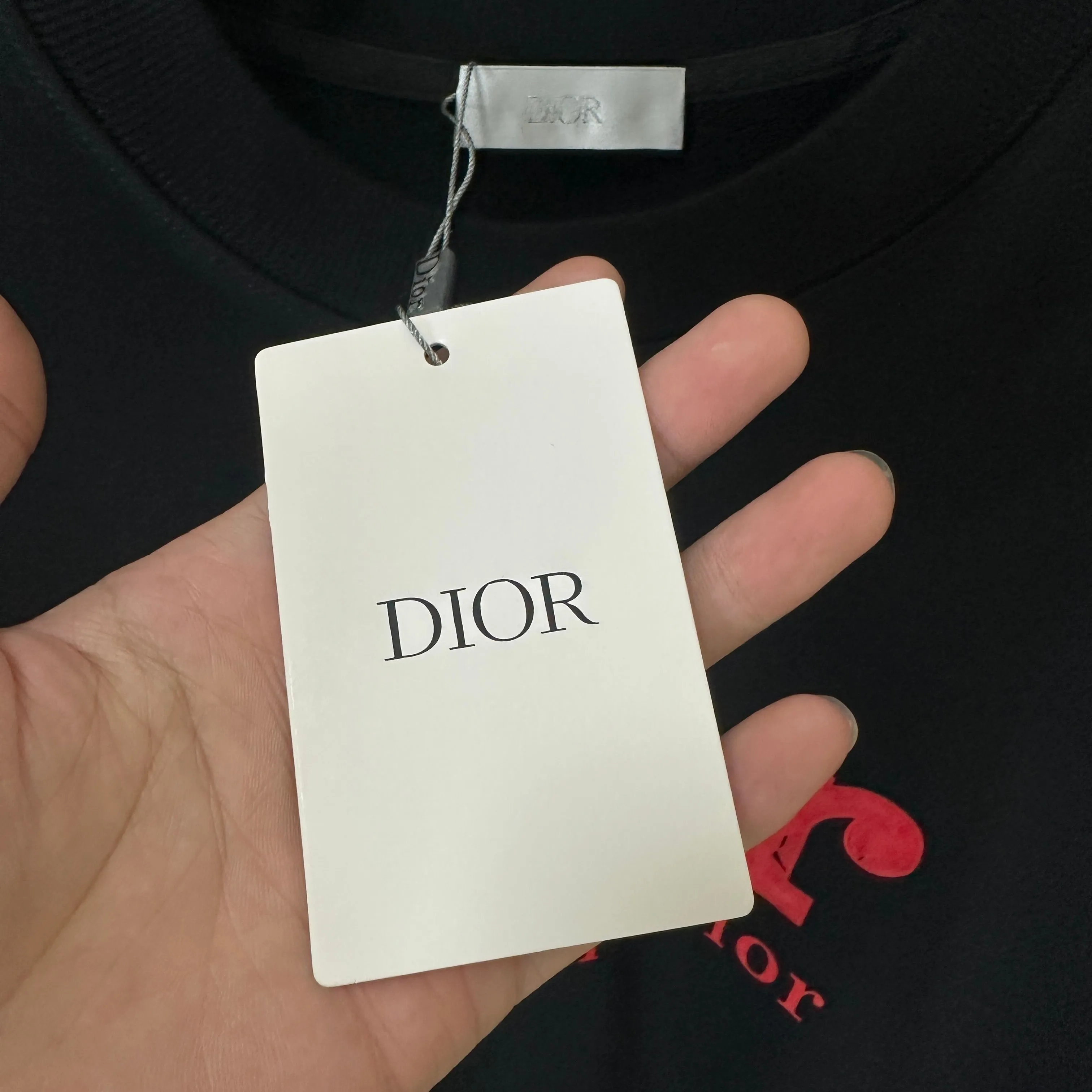 🅿️250 Dio* Christian Dior 2025 early autumn and winter new style Classic letter thick plate three-dimensional silicone burst sponge technology Simple and elegant Customized terry fabric Long-sleeved sweatshirt Unisex Color: Black White Size: S (90-130 pounds) M (120-150 pounds) L (140-165 pounds) XL (160-180 pounds) XXL (180-210 pounds)