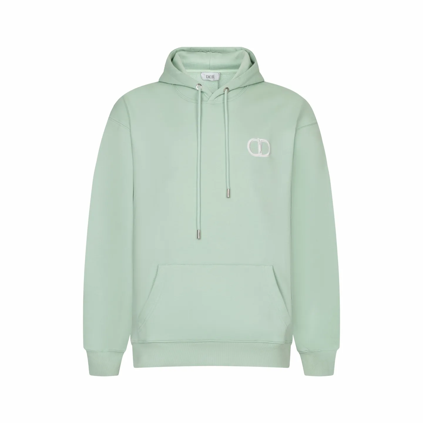 🅿️360 CD logo embroidered hooded sweatshirt (green) The original version was purchased and developed for 9,078. The fabric is made of high-quality green cotton fleece fabric, which is soft and comfortable to the touch. The delicate tonal CD Icon embroidery on the chest is low-key and elegant, highlighting the brand details. The drawstring hood design is paired with metal accessories engraved with the Dior logo to enhance the overall texture. The practical kangaroo pocket on the front is as beautiful as it is practical. Ribbed cuffs and hem ensure comfort while maintaining a structured silhouette. 100% cotton material brings excellent breathability and skin-friendly experience. The regular fit has a neat cut and is easy to match with a variety of bottoms. Exquisite embroidery technology and delicate fabric processing complement each other, reflecting Dior's consistent meticulous workmanship. This sweatshirt is the perfect blend of athleisure and haute couture, making it ideal for everyday style. Size:S-M-L-XL