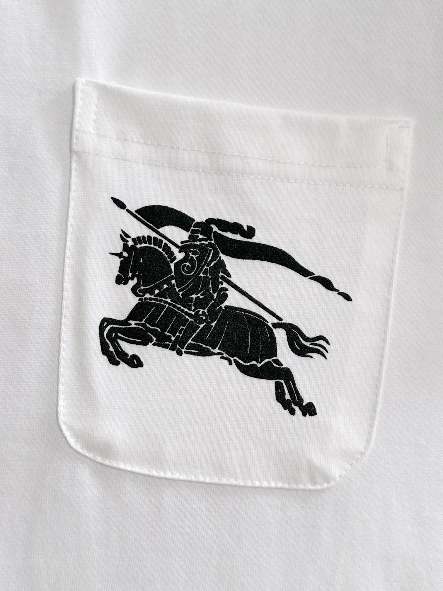 🅿️170 (arrives the next day) Dior 2025 new style chest pocket flocked war horse logo flocked stripe decoration same style for men and women short-sleeved T-shirt ·Customized 260g 100% double yarn pure cotton fabric ·Custom dyed 32 counts double thread ·Collar tag, main mark and three labels complete Color: White Size: XS S M L
