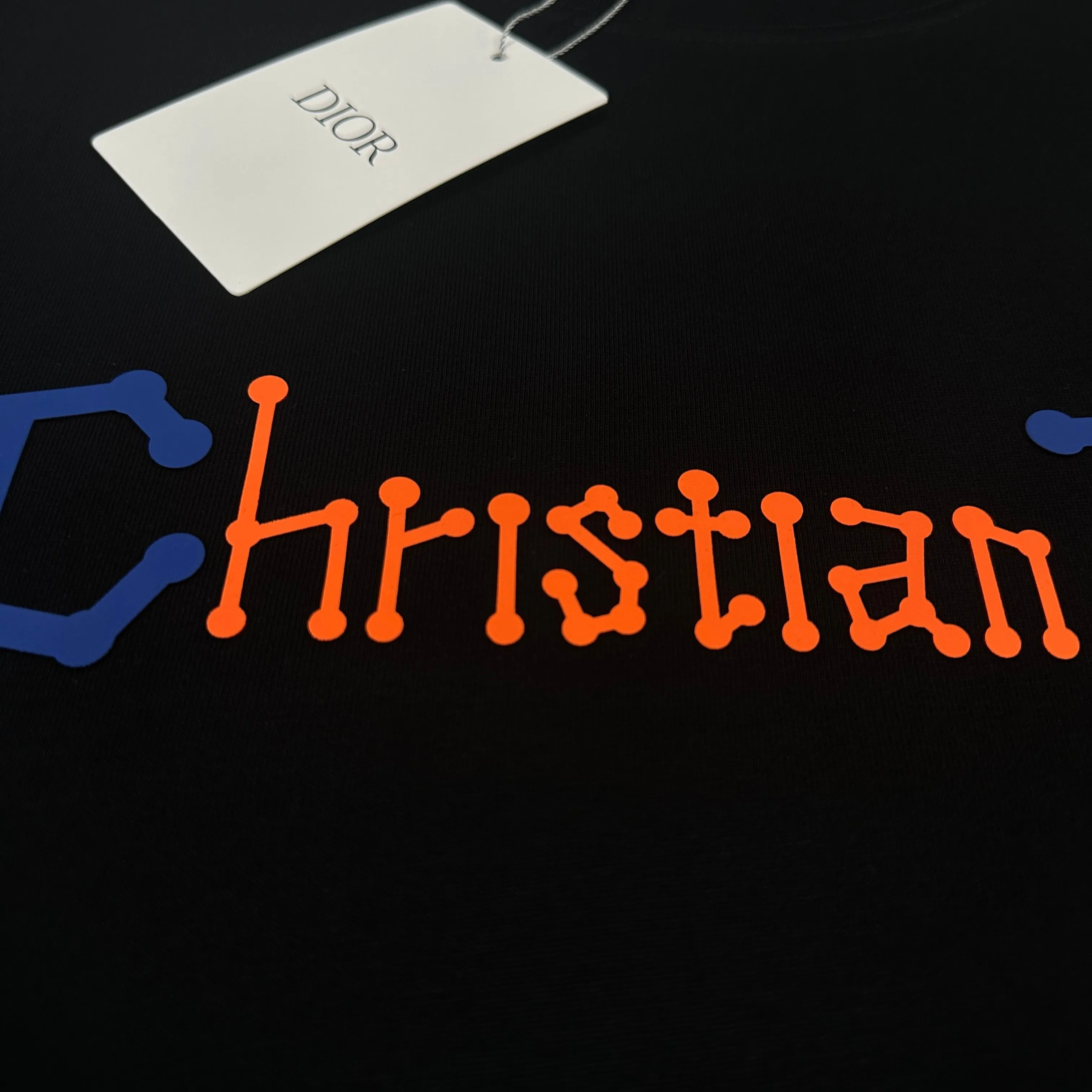 🅿️180 Dio* Christian Dior 2025 spring and summer new style Classic letter thick plate three-dimensional silicone technology Simple and elegant Customized double yarn plain cotton fabric Short-sleeved T-shirt Unisex Color: Black White Size: S (90-130 pounds) M (120-150 pounds) L (140-165 pounds) XL (160-180 pounds) XXL (180-210 pounds)