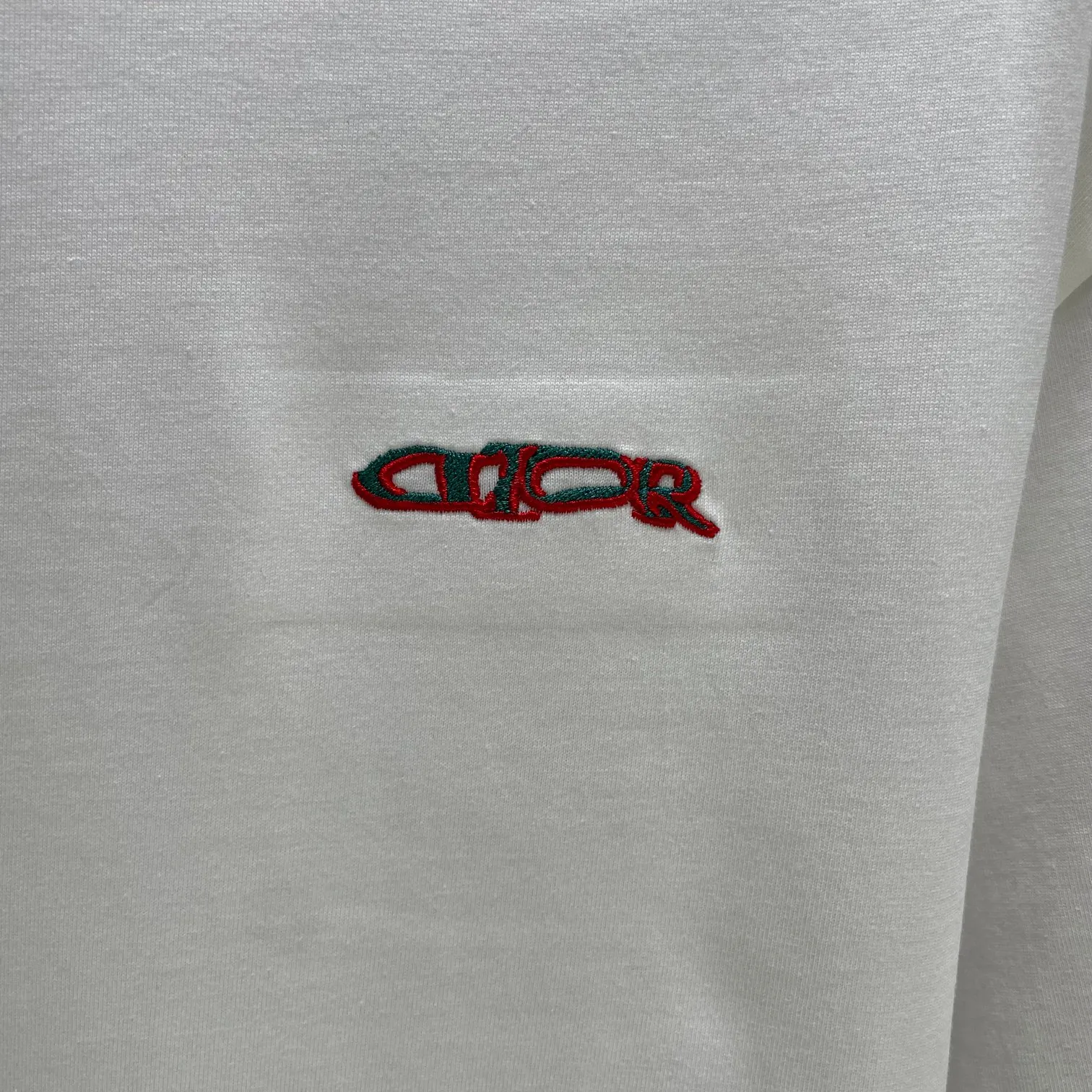 🅿️190 Dio* Dior* 2025 spring and summer new short-sleeved T-shirt Heavy cotton letter logo embroidery Color: black white Size: S M L XL XXL