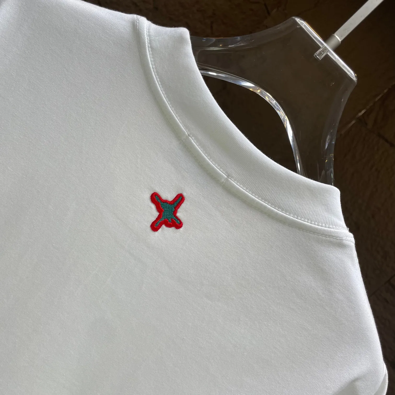🅿️190 Dio* Dior* 2025 spring and summer new short-sleeved T-shirt Heavy cotton letter logo embroidery Color: black white Size: S M L XL XXL