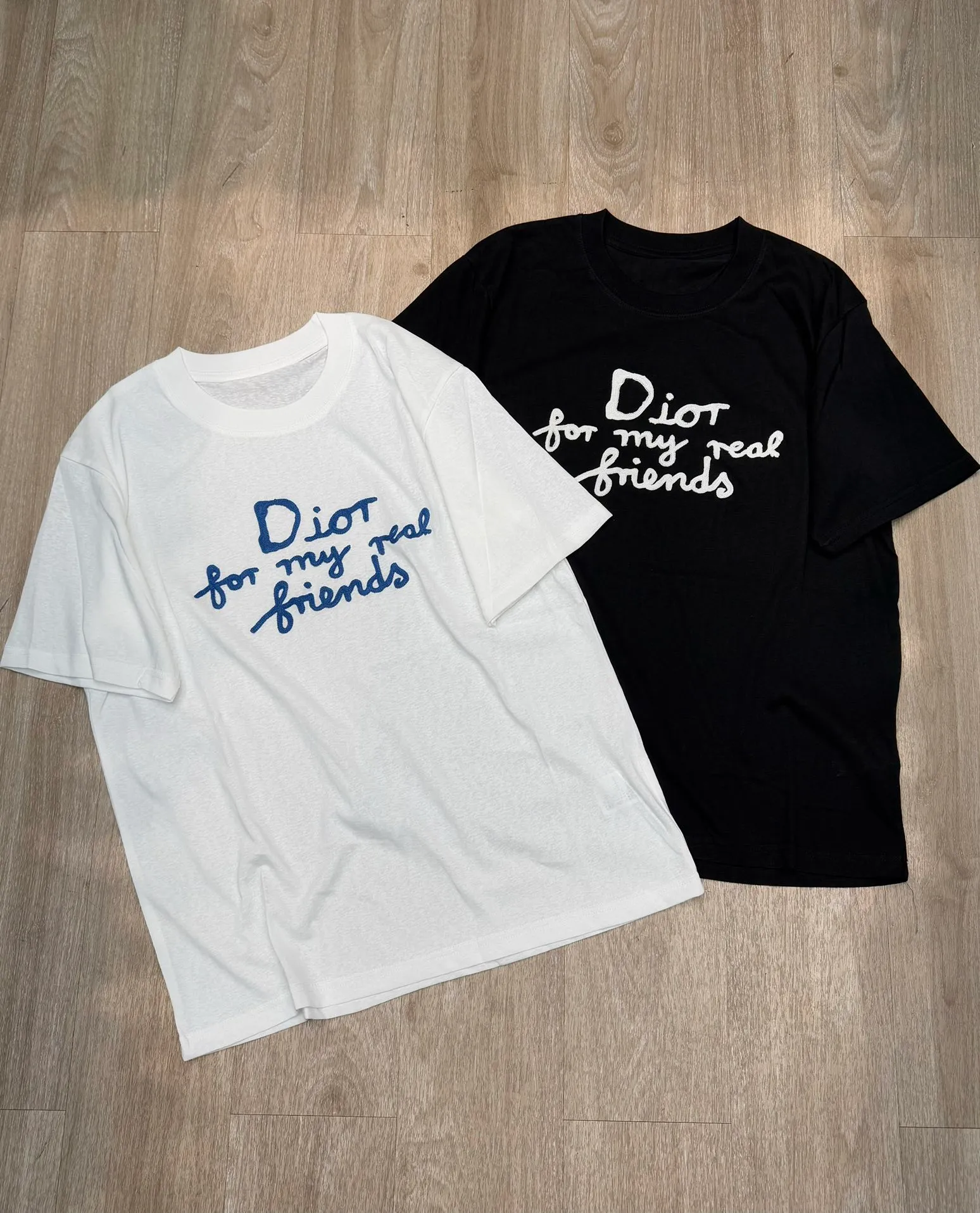 🅿️138 M238#Dior•🇫🇷25ss new linen cotton thin round neck short-sleeved T-shirt ✅✅✅Ready stock Focus on quality Feel free to compare Size: S M L Color: White Black