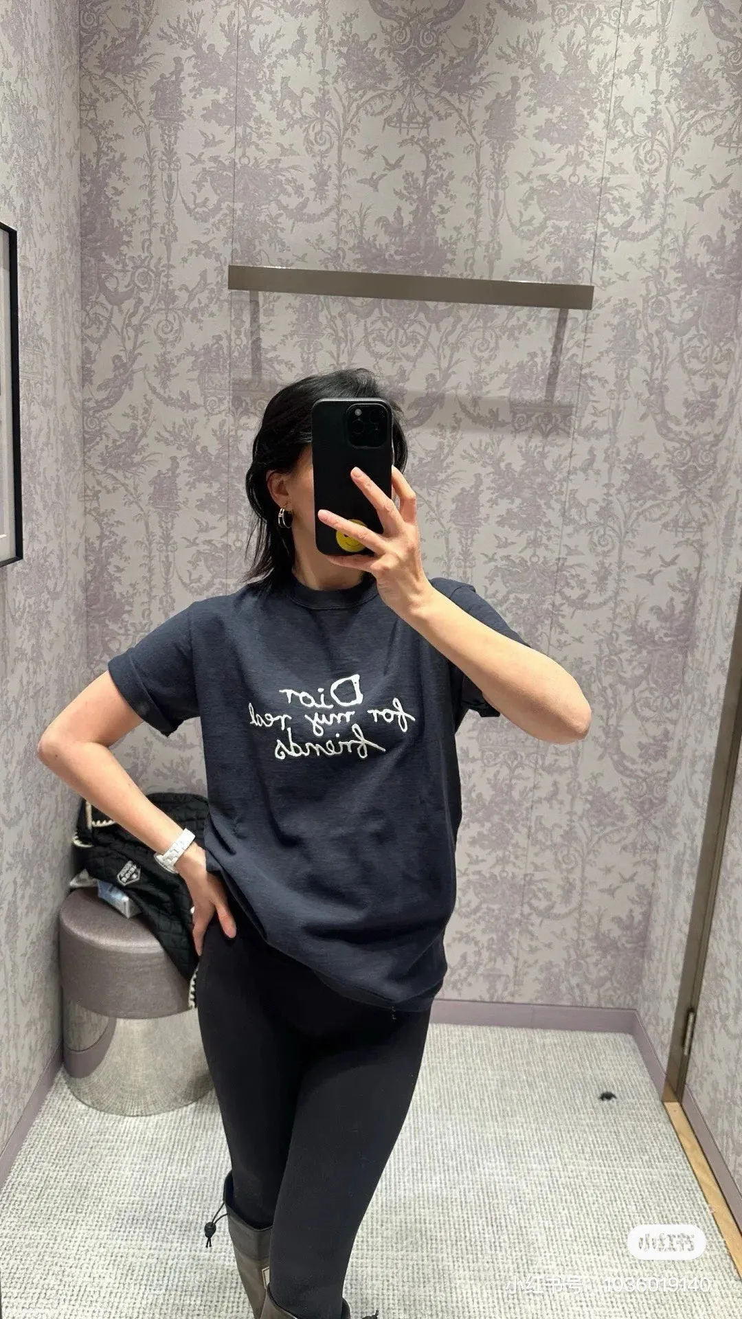 🅿️138 M238#Dior•🇫🇷25ss new linen cotton thin round neck short-sleeved T-shirt ✅✅✅Ready stock Focus on quality Feel free to compare Size: S M L Color: White Black