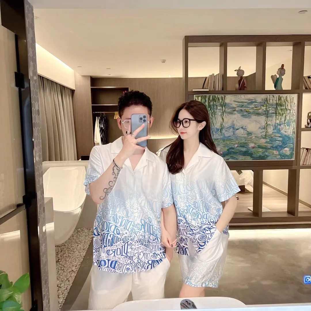 🅿️340 2024 DIOR Dior home wear, high-end Korean silk fabric, skin-friendly, soft and comfortable, couple size M～XXXL