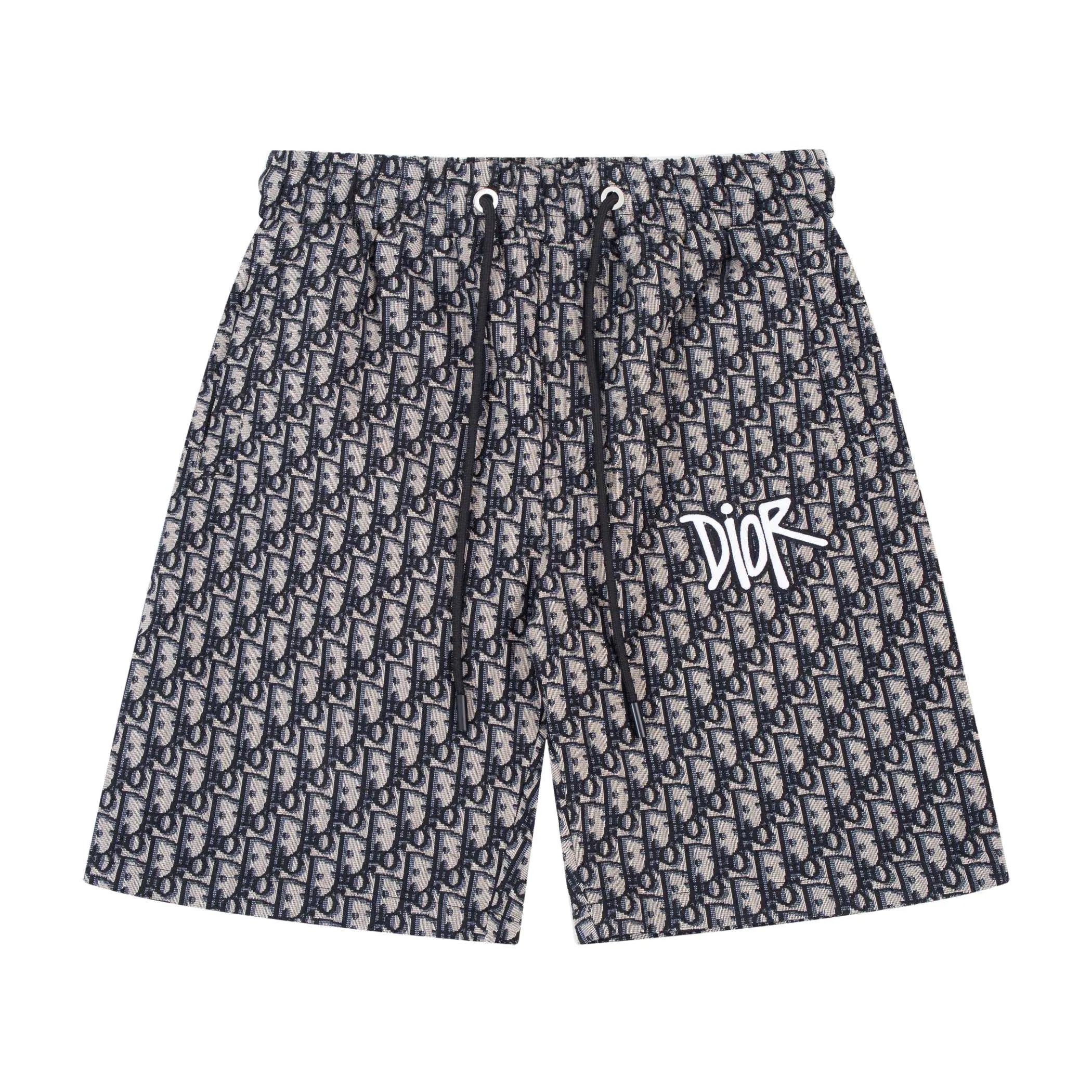 🅿️190 24SS new Dior Oxford jacquard shorts, customized fabric, embroidered logo. The version is tight and three-dimensional, with straight stripe splicing. The customized trouser cord hardware has strong texture and smoothness. The upper body is comfortable and breathable. It has a concave and convex three-dimensional feel. Fashionable and casual wear. Size M-4XL
