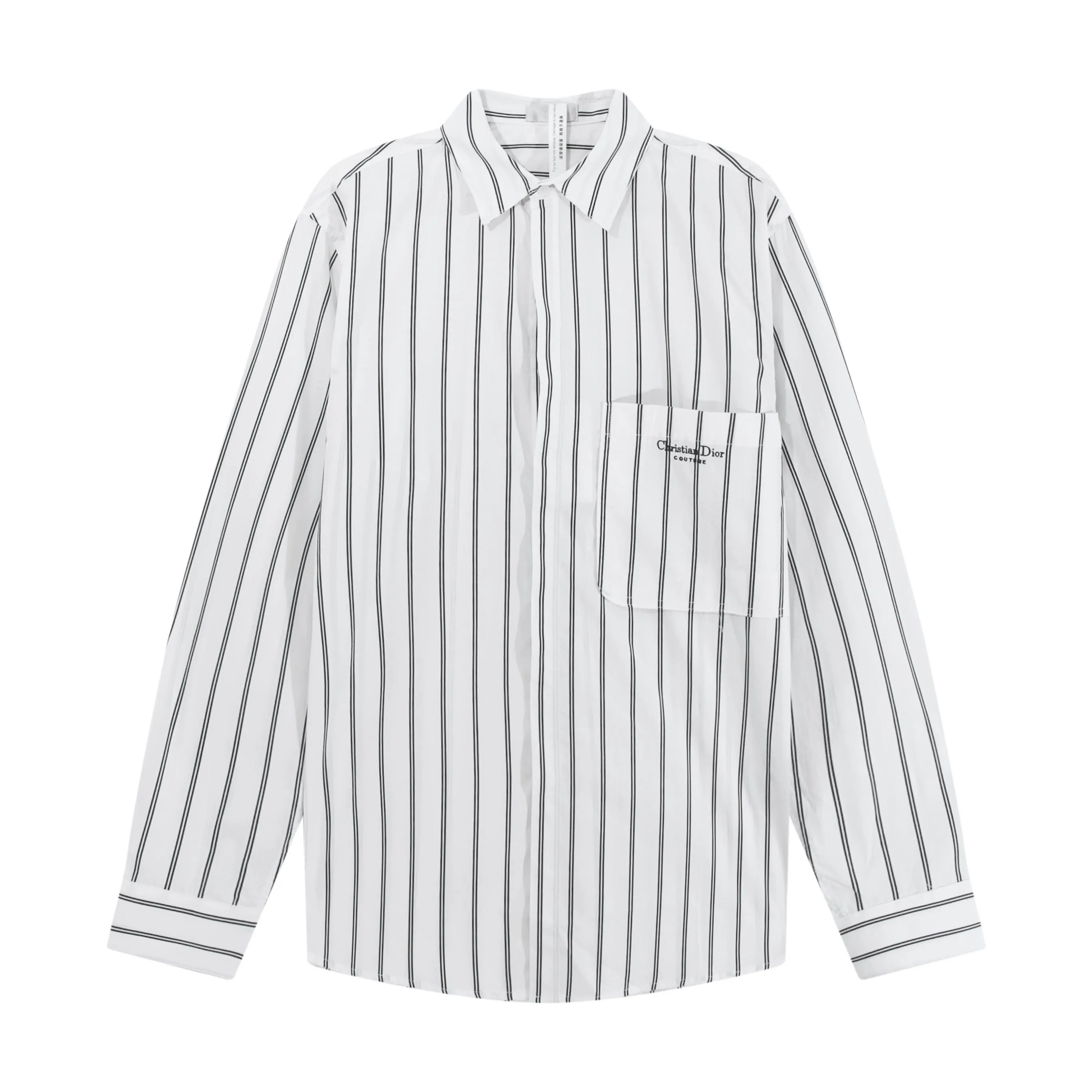 🅿️300 high-quality new DIOR embroidered logo striped shirt. Process description: Customized Yayun brocade stripes are clear, bright, delicate and soft. Imported machine embroidery technology is used, using advanced computer control system and precise mechanical ergonomic three-dimensional alignment cutting to ensure precise alignment between lines. The ironing positions are all processed by high-temperature laminating machines through the synergy of heating plates and pressure rollers. Apply high temperature and pressure to the fabric to make the surface of the fabric smooth and stiff. It can be matched with the same style to create a fashionable look and control various occasions. Customized accessories, complete with three standards, same style for men and women! Color: White