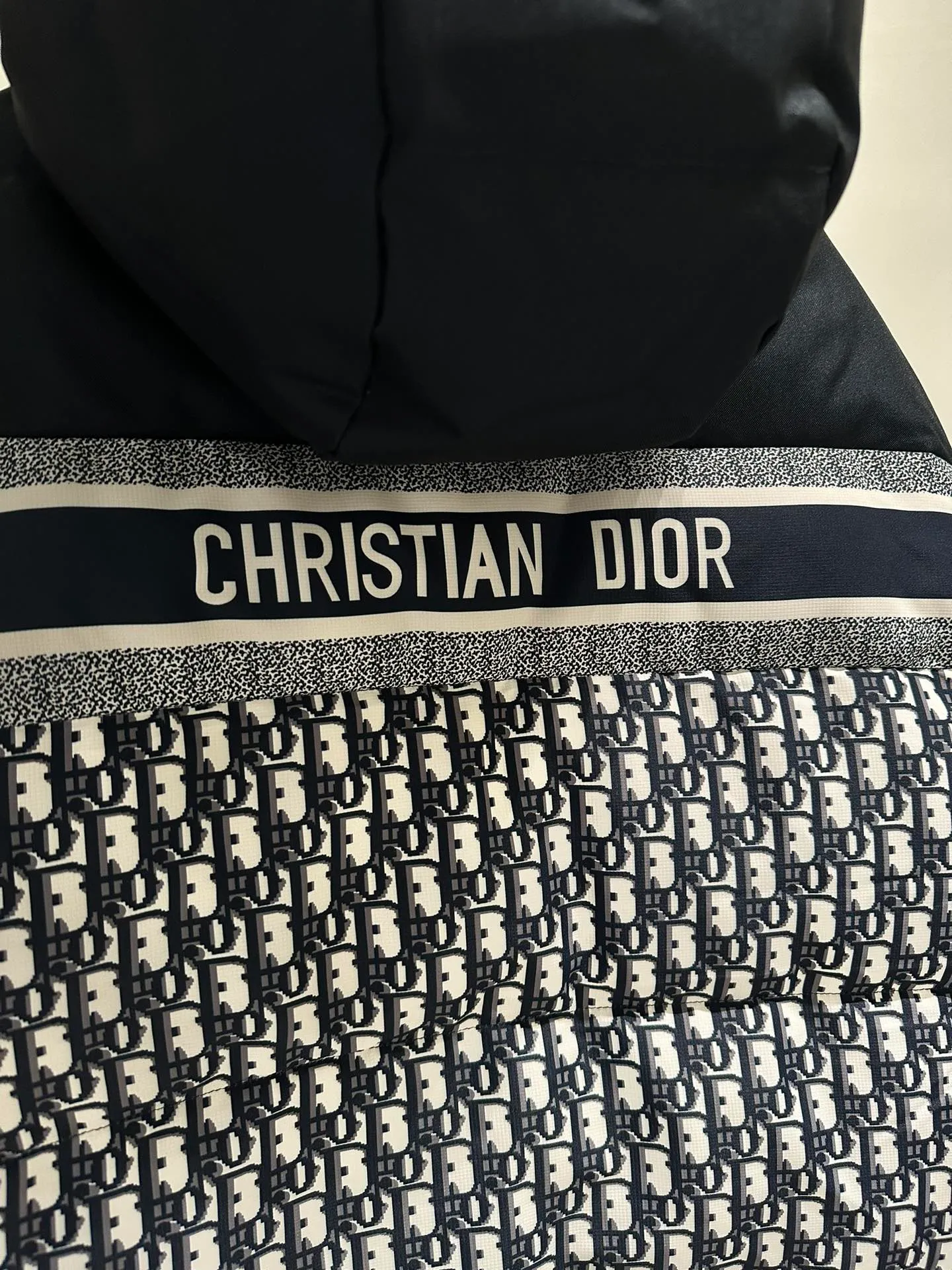 🅿️980 Packing Down jacket front hanging real shot # Di*r/Dior classic houndstooth all over print reversible down jacket/down vest