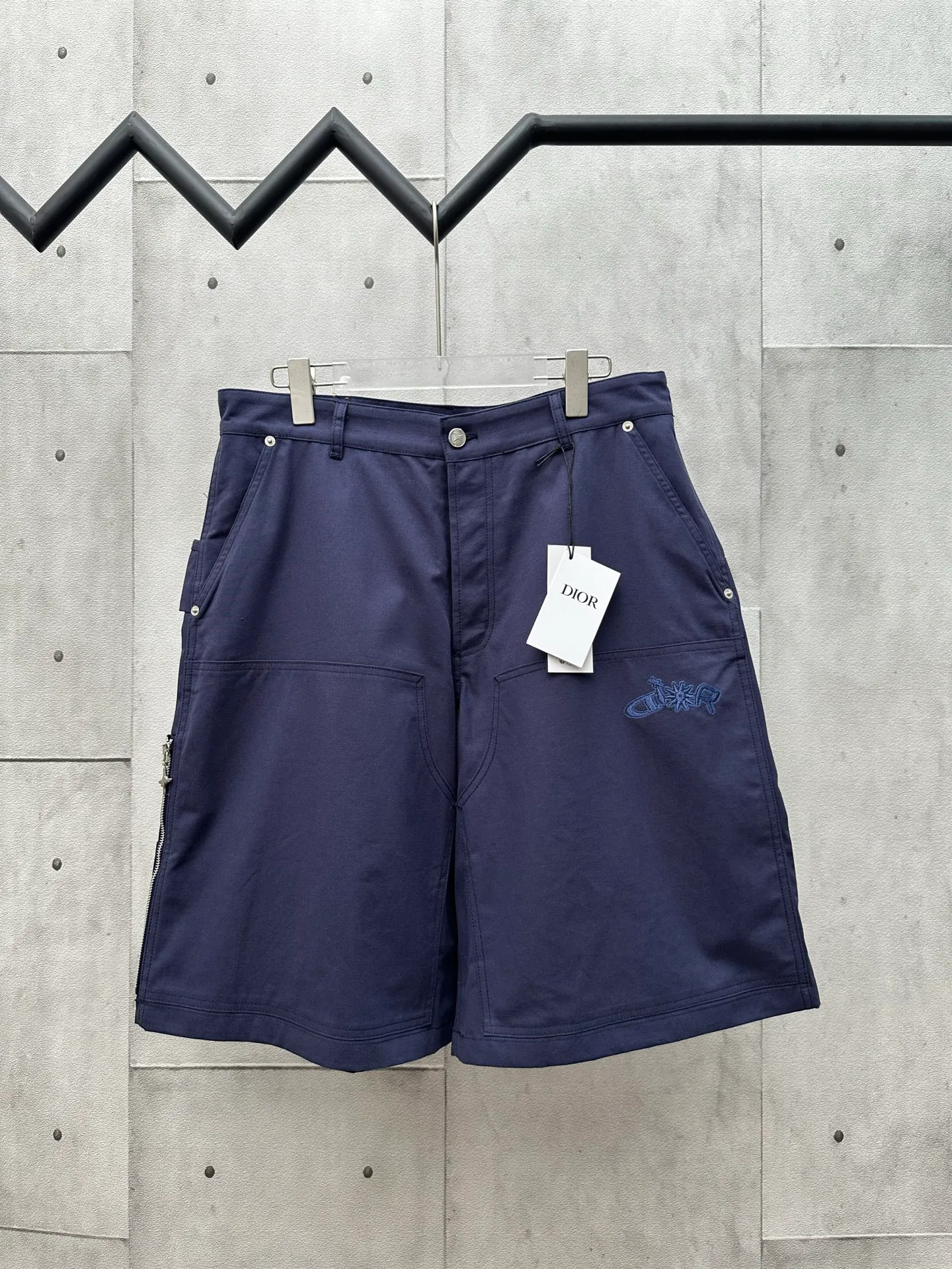 🅿️440 DIOR Dior 25ss new blue cotton shorts, from the DIOR AND LEWIS HAMILTON limited series. Size: S M L XL