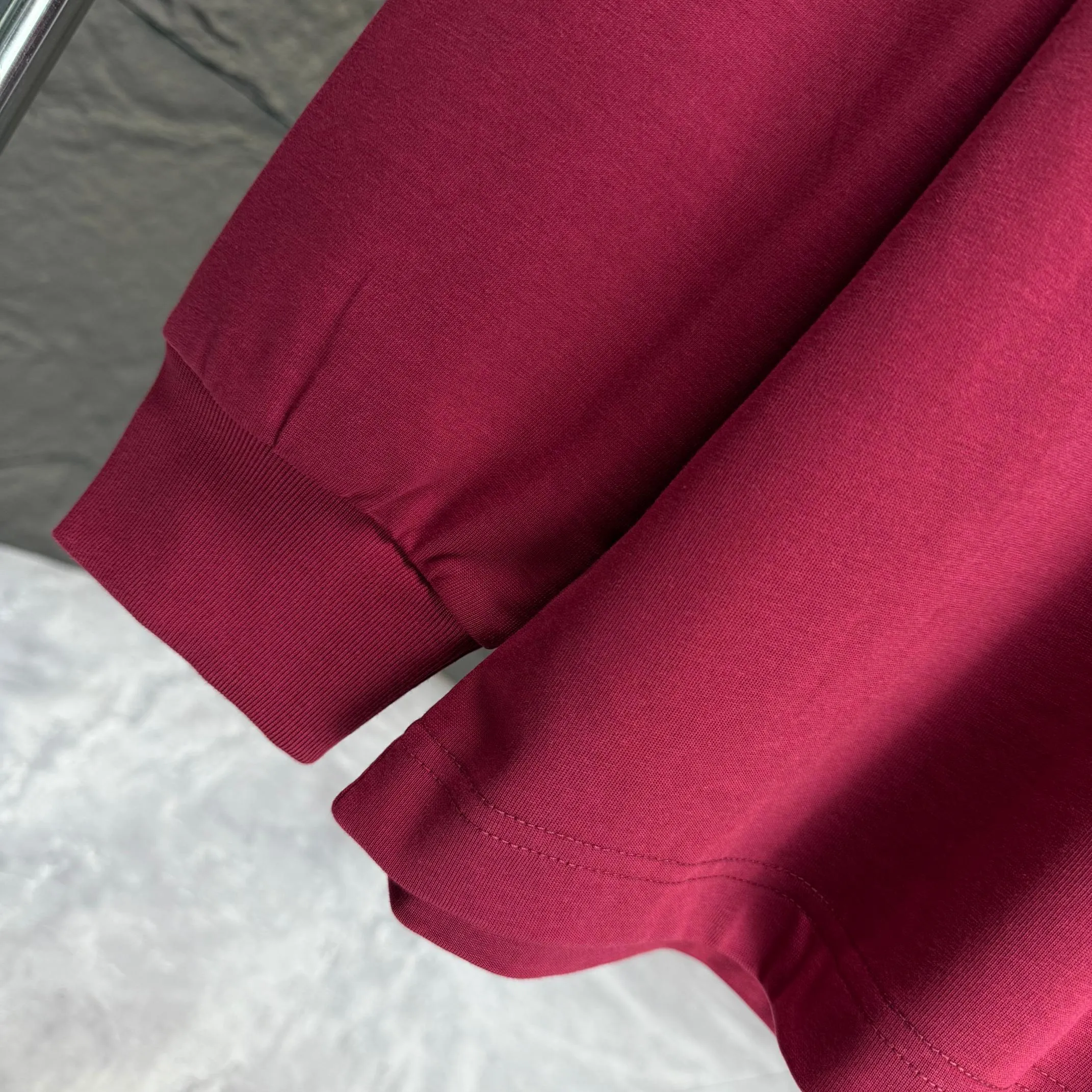 🅿️230 Dio* Dior* 2025 autumn and winter new thick long-sleeved T-shirt 320g pure cotton letter logo hand-sewn label Color: Black White Angora Red Night Blue Size: S M L XL