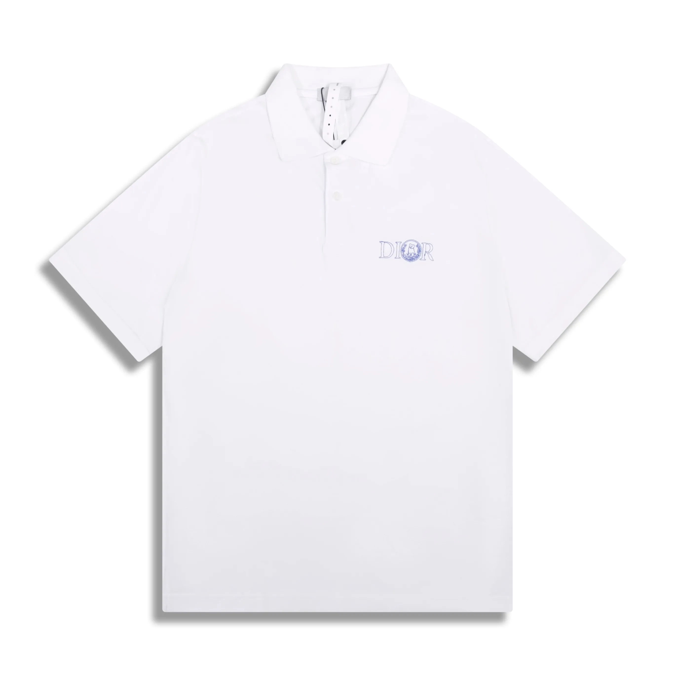 🅿️200 Correct version of high quality DR summer2025ss new CD Hylton Nel joint embroidered cat lapel short-sleeved polo shirt SIZE: XS S M L
