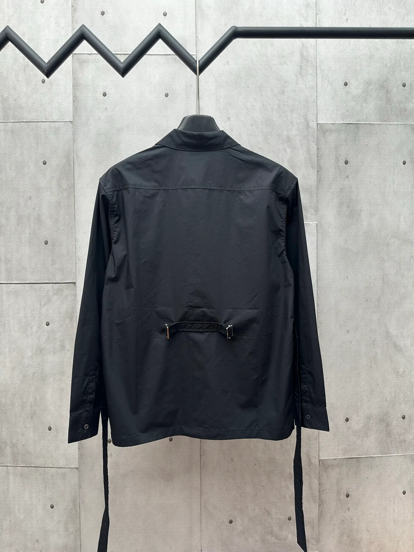 🅿️500 Dior 2025ss pocket buckle belt shirt black cotton poplin Christian Dio.r Couture embroidery Size: S M L XL