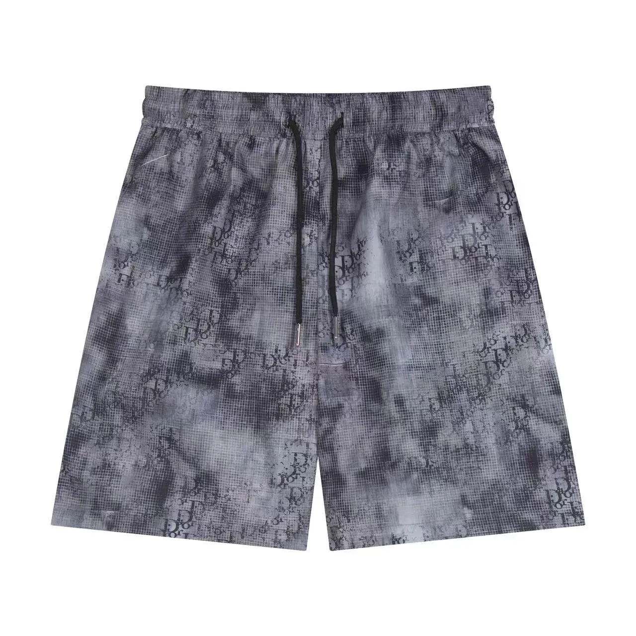 🅿️140 ❥B810# 2025 Classic series new model with full-width three-dimensional logo printing, original customized version, five-point casual beach shorts, inner mesh effect. Size: S-XL Color: black blue