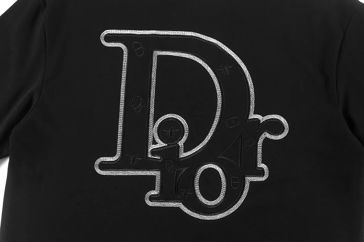 🅿️160 Dior*2026 latest short-sleeved material: high version 300g double yarn combed cotton Size: S M L XL Color: black white Style number: W3655