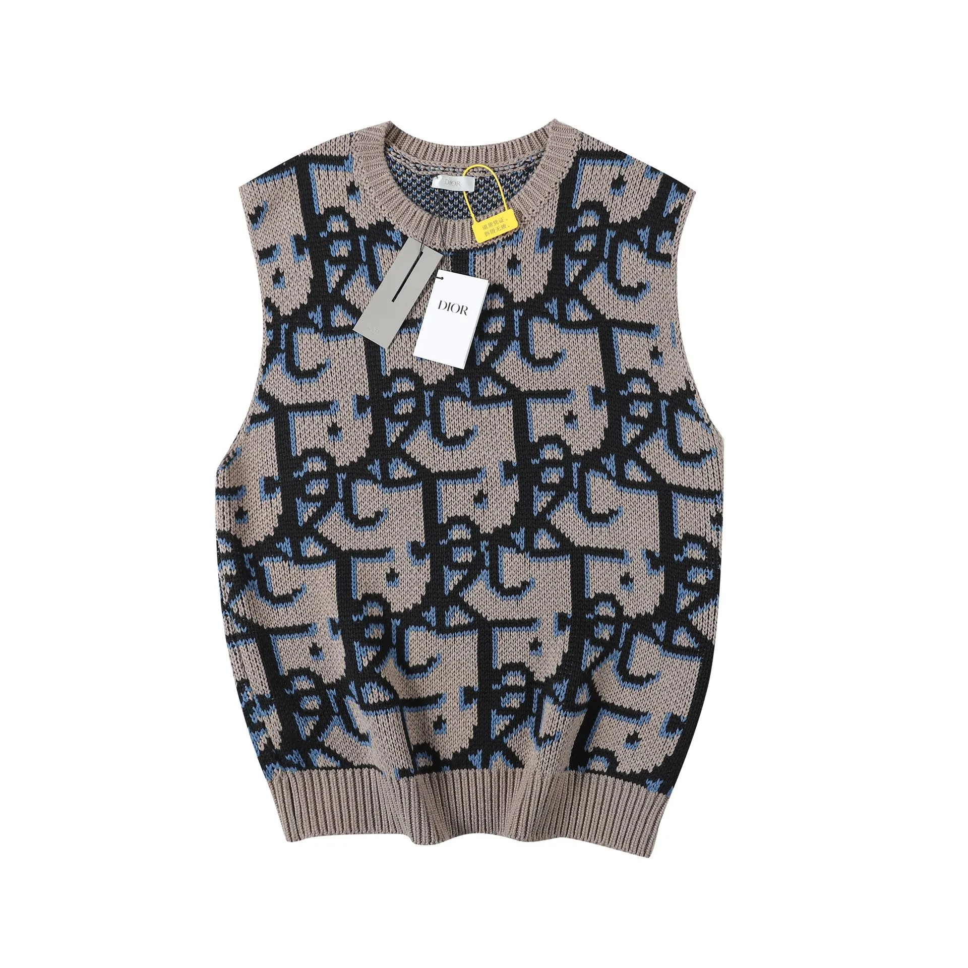 🅿️260 CD jacquard cardigan sweater ⚠️Original purchase price 12560💰, the wool is knitted by a 7-needle imported machine, and the yarn is dyed with wool content. The pattern is restored after 3 times of pattern making. The original developed custom yarn. Customized accessories. The whole body is decorated with DIOR AND CACTUS JACK Oblique printing. Ribbed round neck, cuffs and hem. Size XS S M L