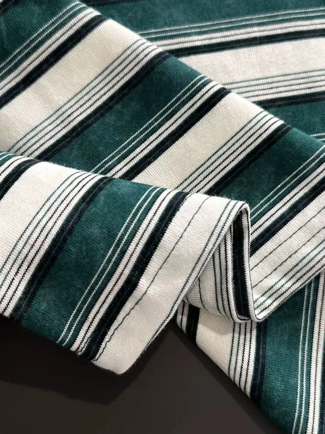 🅿️270 shipped next day DIOR Dior 2025 spring and summer new high quality launch of double yarn pure cotton striped fabric short-sleeved personalized exclusive style will not deform or shrink after being soaked in water SIZE: M-3XL