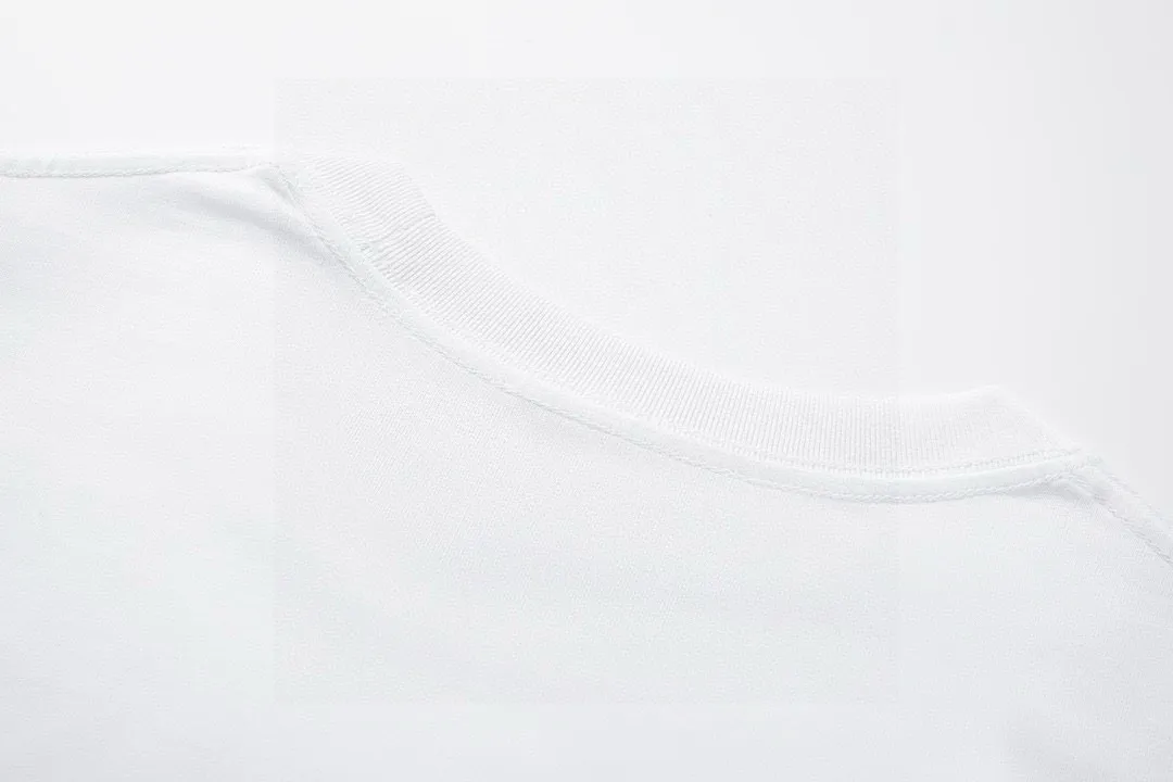 🅿️170 DIOR Dior 2025 new style artistic letter logo, same style for men and women, short-sleeved T-shirt ·Customized 300g 100% double yarn pure cotton fabric ·Defined dyed 32 counts double strand thread ·Collar label, hangtag, main mark and three labels complete Color: White Size: XS S M L