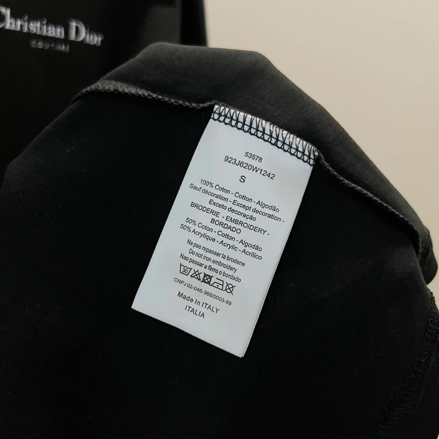 🅿️180 DIOR/Dior 260g round neck short-sleeved T-shirt, brand letter small mark LOGO, lily of the valley pattern printing process, official synchronization, high version, high quality, fashionable personality, versatile trend, pure original quality, original fabric, tag, collar label, washed wheat, three labels complete, color: black, apricot, gray. Size: XS-L