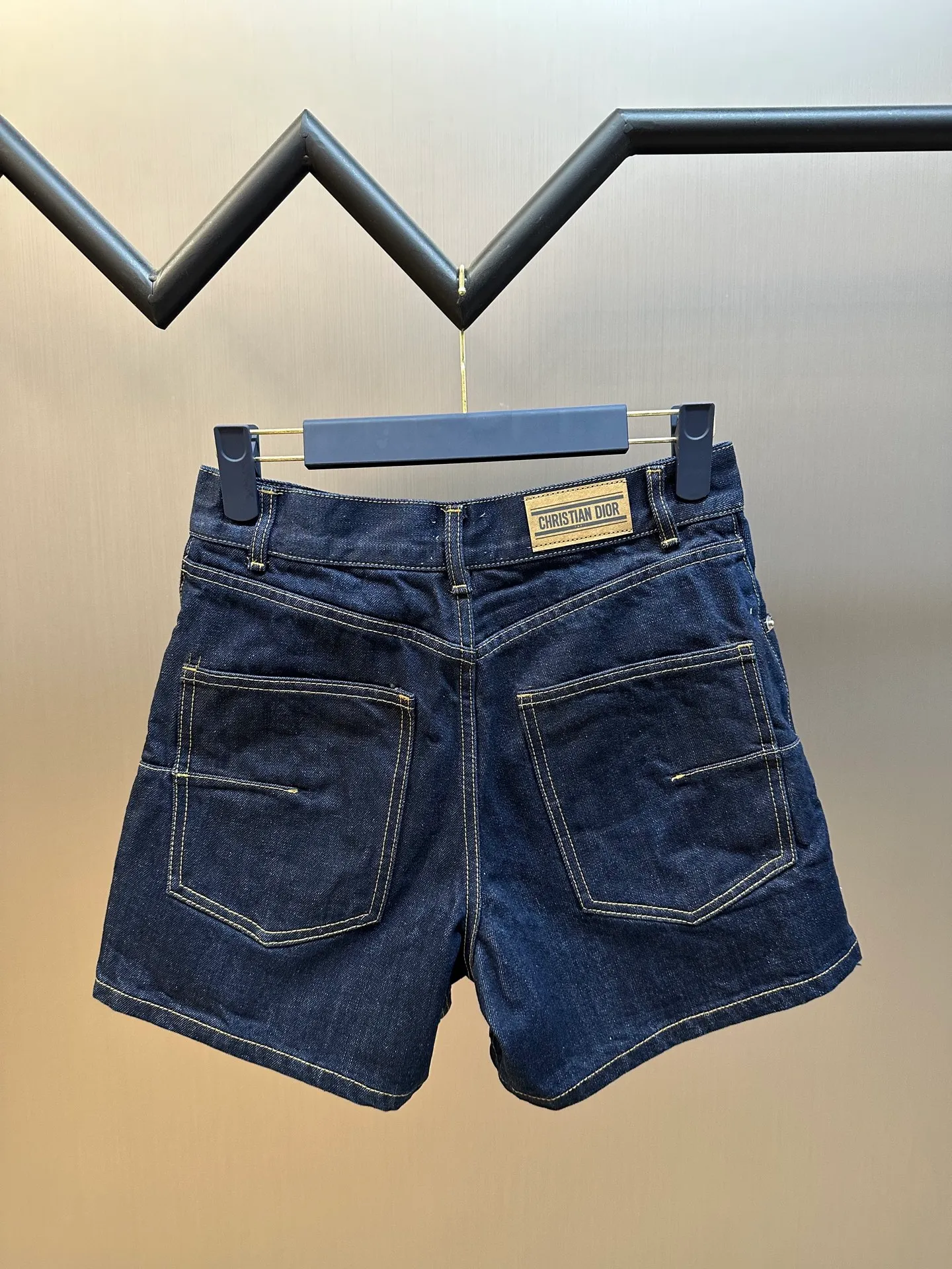 🅿️420 Dior Rolled Presbyopia Denim Shorts (Women) These shorts highlight Maria Grazia Chiuri’s interpretation of a classic staple. Crafted from blue cotton denim, it features a classic five-pocket design with Christian Dior Paris signature on the back and signature Oblique print on the interior. Concealed zipper and hook closure size: 36.38.40