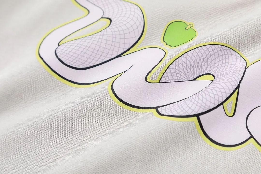 🅿️170 Dior Dior joint KAWS series 2025 new style snake-shaped letter logo Uniform short-sleeved T-shirt for men and women ·Customized 280g 100% double yarn pure cotton fabric ·Dyeing 32 count double-strand thread ·Kangli digital direct printing process ·Collar label, hangtag, main mark and three labels complete Color: Gray Size: XS S M L