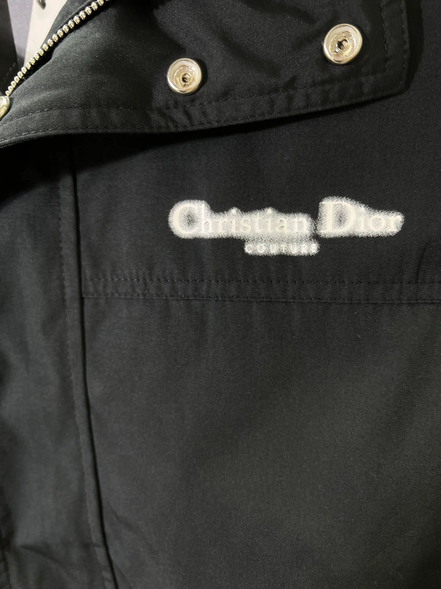 🅿️640 Dior 25ss new solid color logo printed hooded zipper long-sleeved jacket! Size: S.M.L.XL.