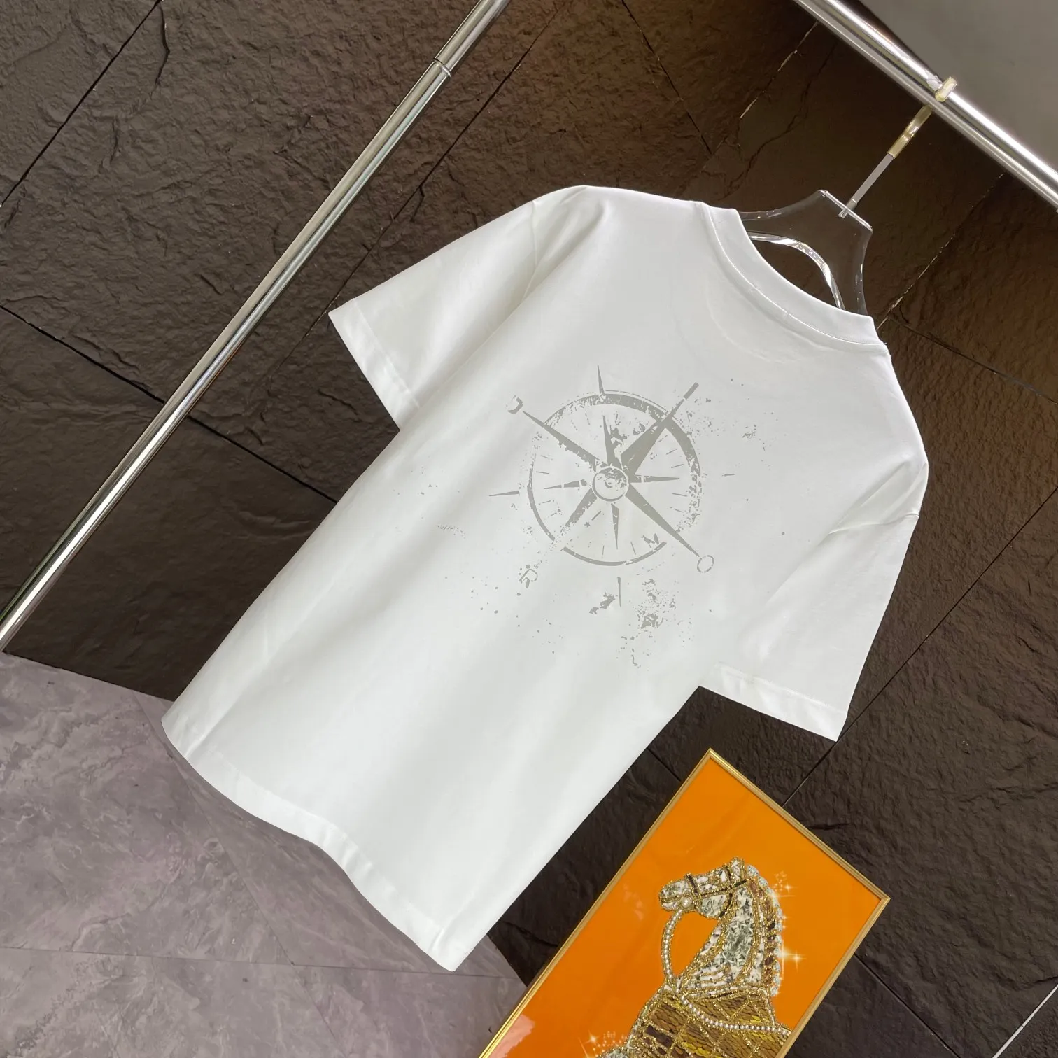 🅿️170 Dio* Dior* 2025 spring and summer new short-sleeved T-shirt Heavy cotton personalized print Color: Black White Mint Green Size: S M L XL XXL