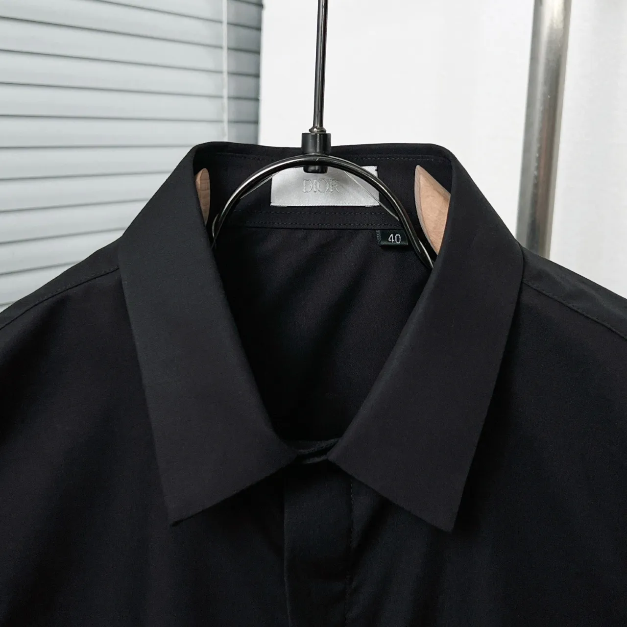 🅿️326 DIO*/Dior Placket Classic CD Metallic Shirt Size: M-4XL Color: Black White